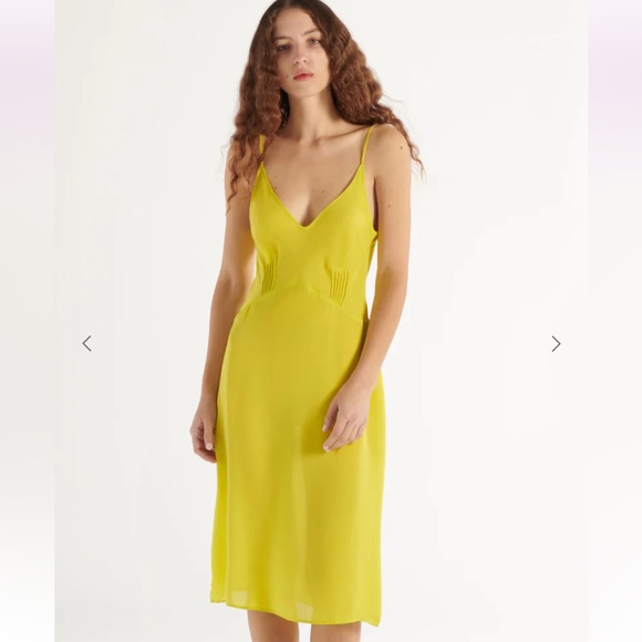 Araks Cadel Silk Slip in Electric Yellow size Medium - Picture 1 of 10